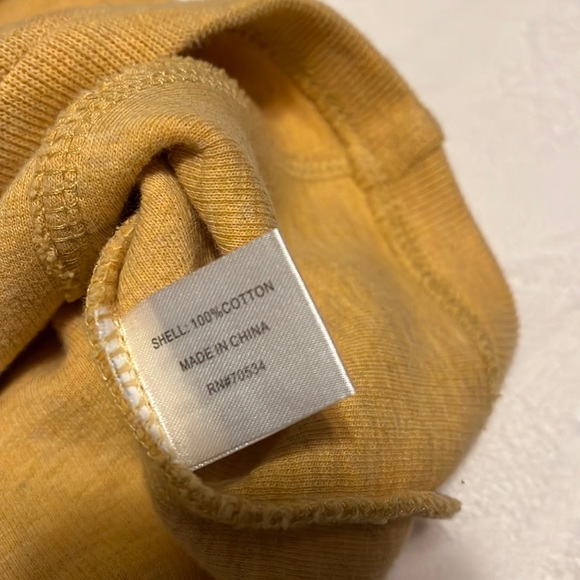 Orvis yellow cotton half zip pullover size large - Picture 5 of 9